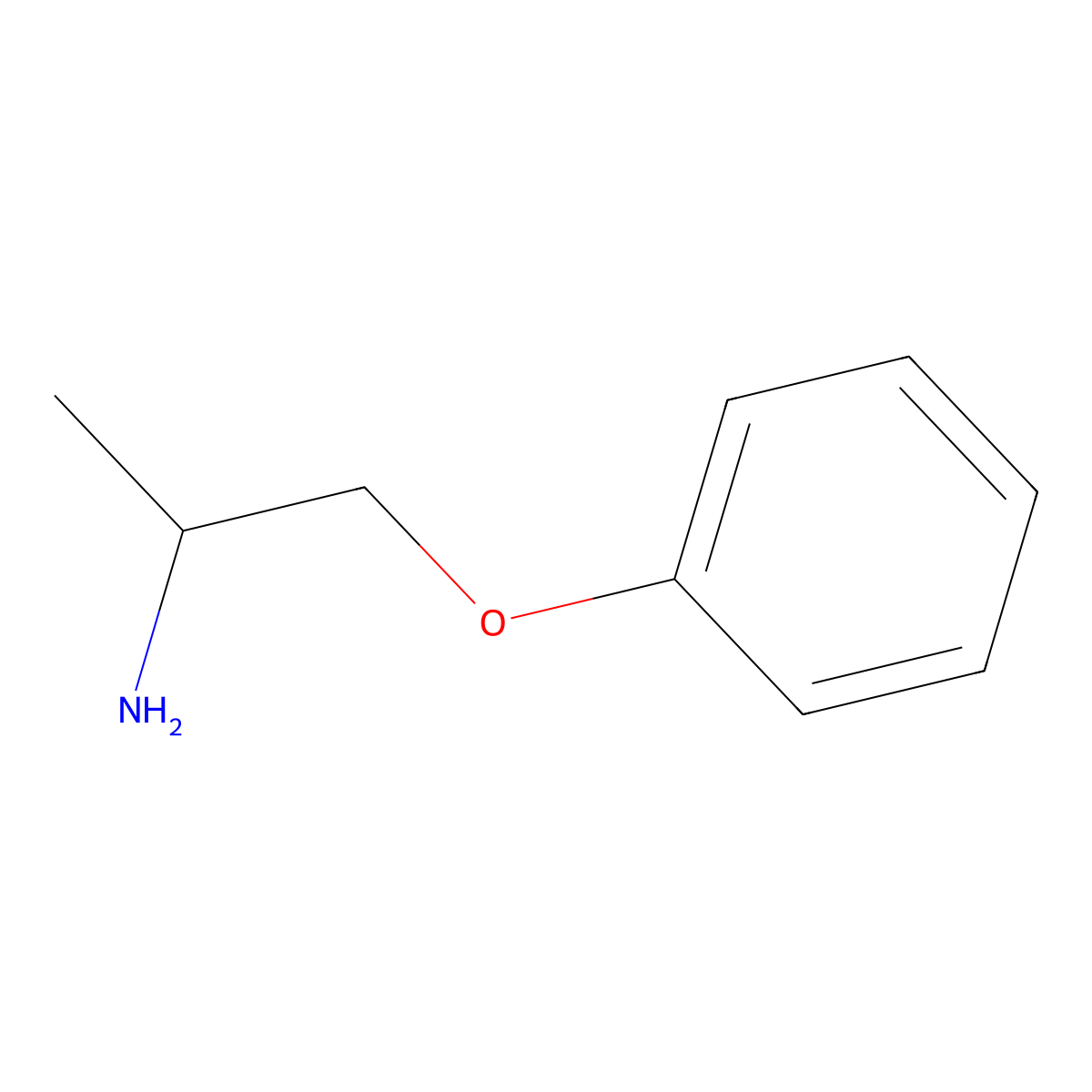 (2R)-1-Phenoxy-2-propanamine molecular structure, CAS 45972-74-5