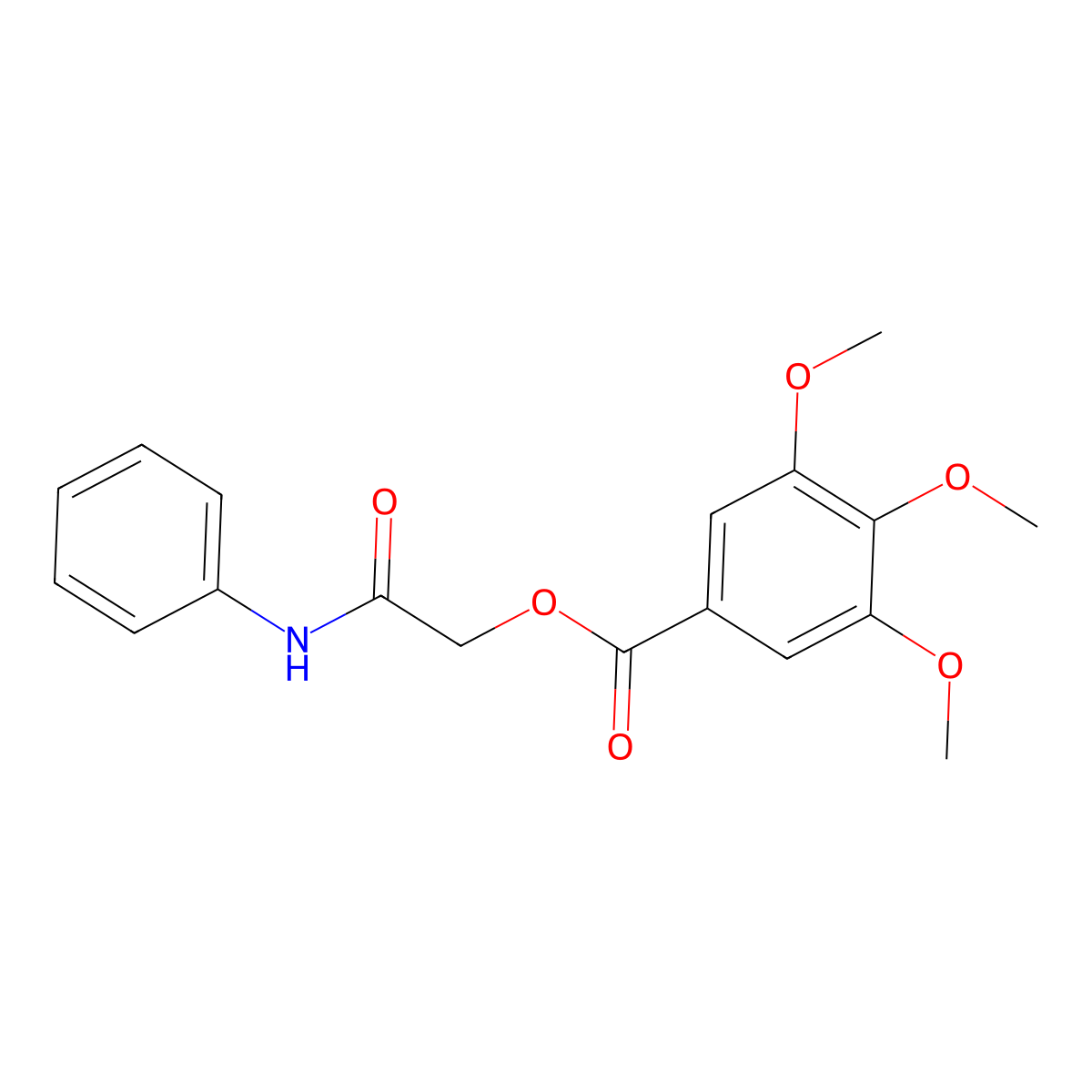 (2-Anilino-2-oxoethyl) 3,4,5-trimethoxybenzoate molecular structure, CAS 459786-46-0