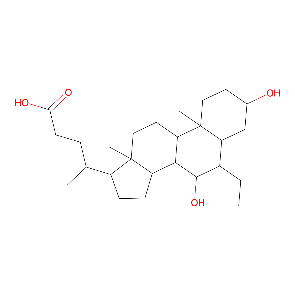 Obeticholic Acid molecular structure, CAS 459789-99-2
