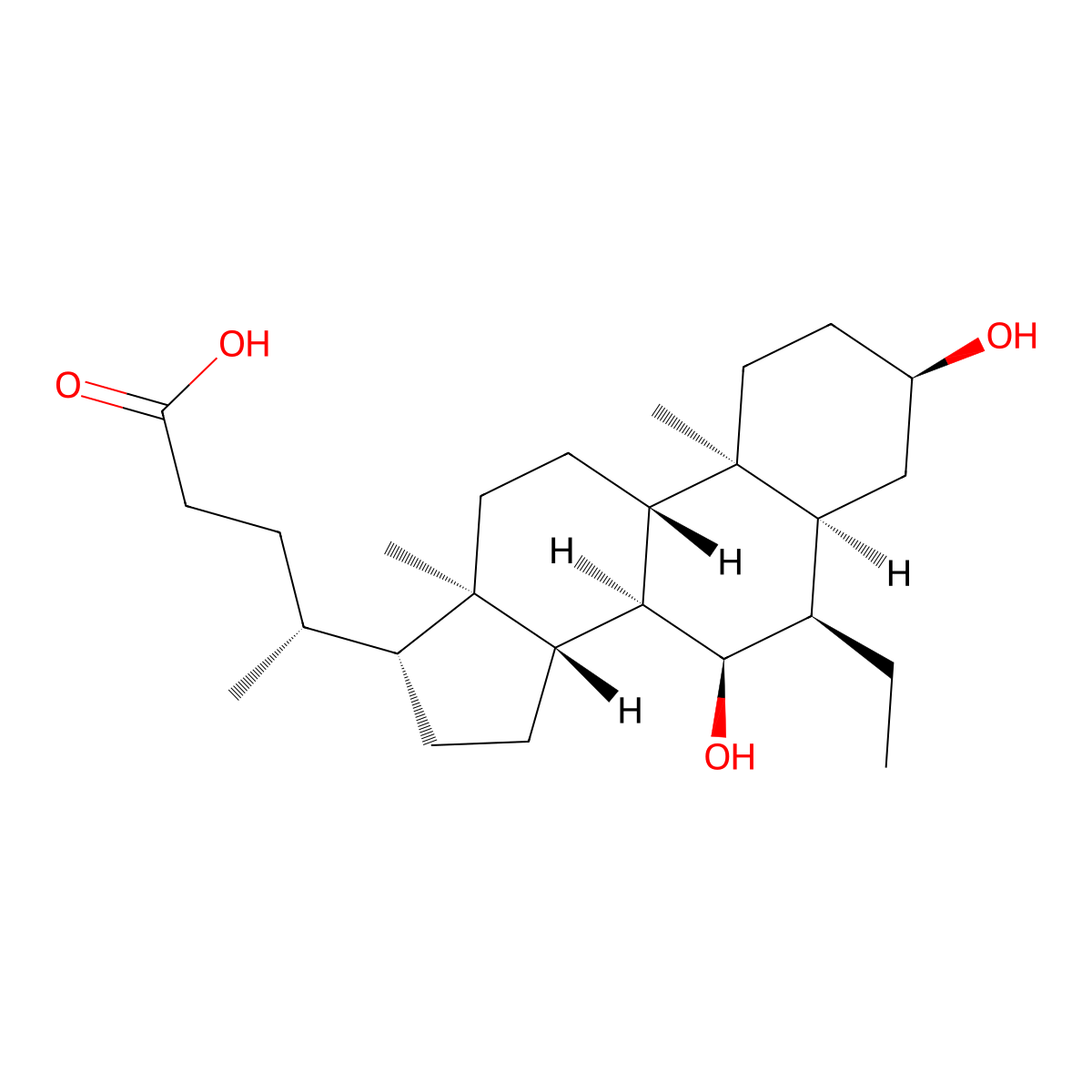 Obeticholic Acid molecular structure, CAS 459789-99-2