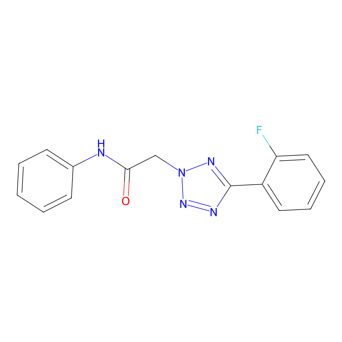 2-[5-(2-fluorophenyl)tetrazol-2-yl]-N-phenylacetamide molecular structure, CAS 459795-82-5