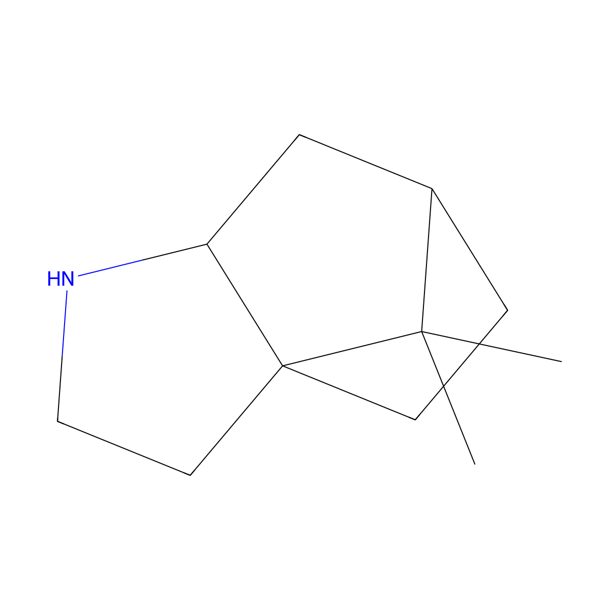 10,10-Dimethyl-4-azatricyclo[5.2.1.0,1,5]decane molecular structure, CAS 45980-41-4