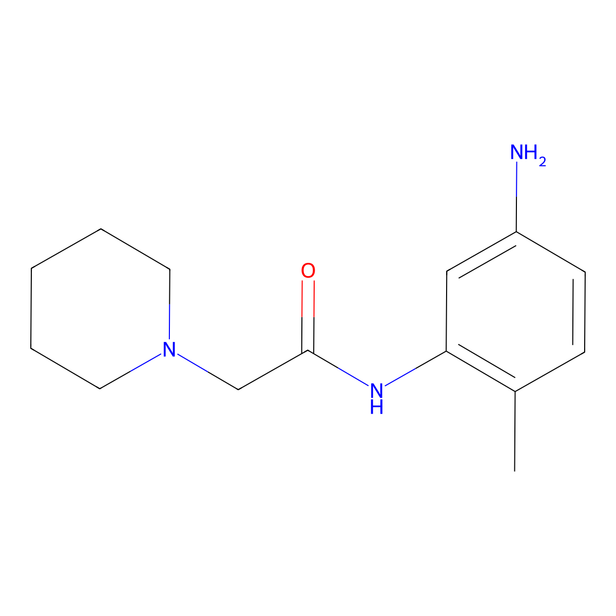 N-(5-amino-2-methylphenyl)-2-(piperidin-1-yl)acetamide molecular structure, CAS 459803-08-8