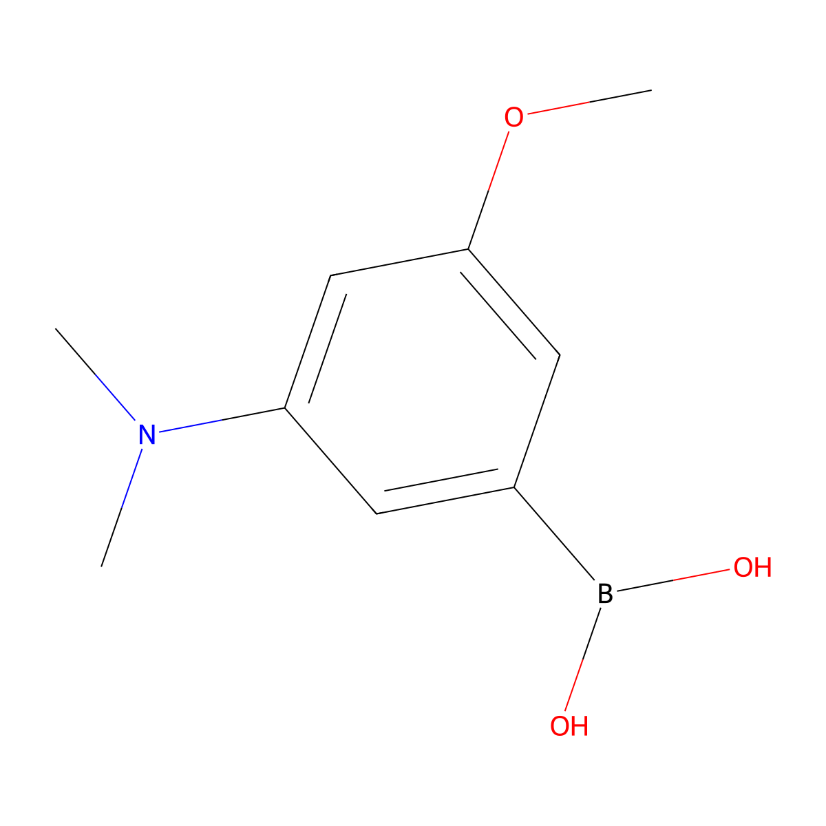 (3-(Dimethylamino)-5-methoxyphenyl)boronic acid molecular structure, CAS 459810-12-9