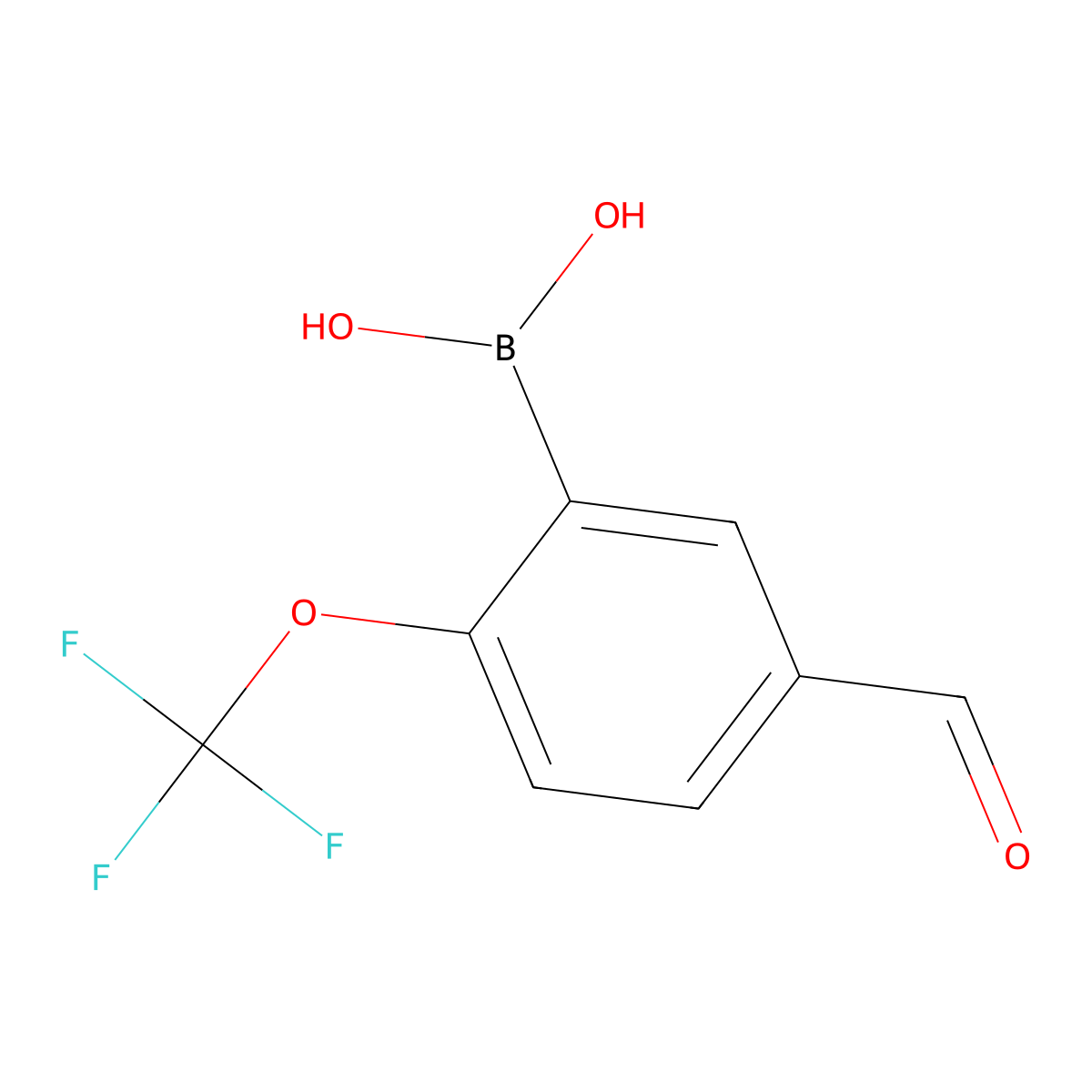 5-Formyl-2-(trifluoromethoxy)benzeneboronic acid molecular structure, CAS 459810-97-0