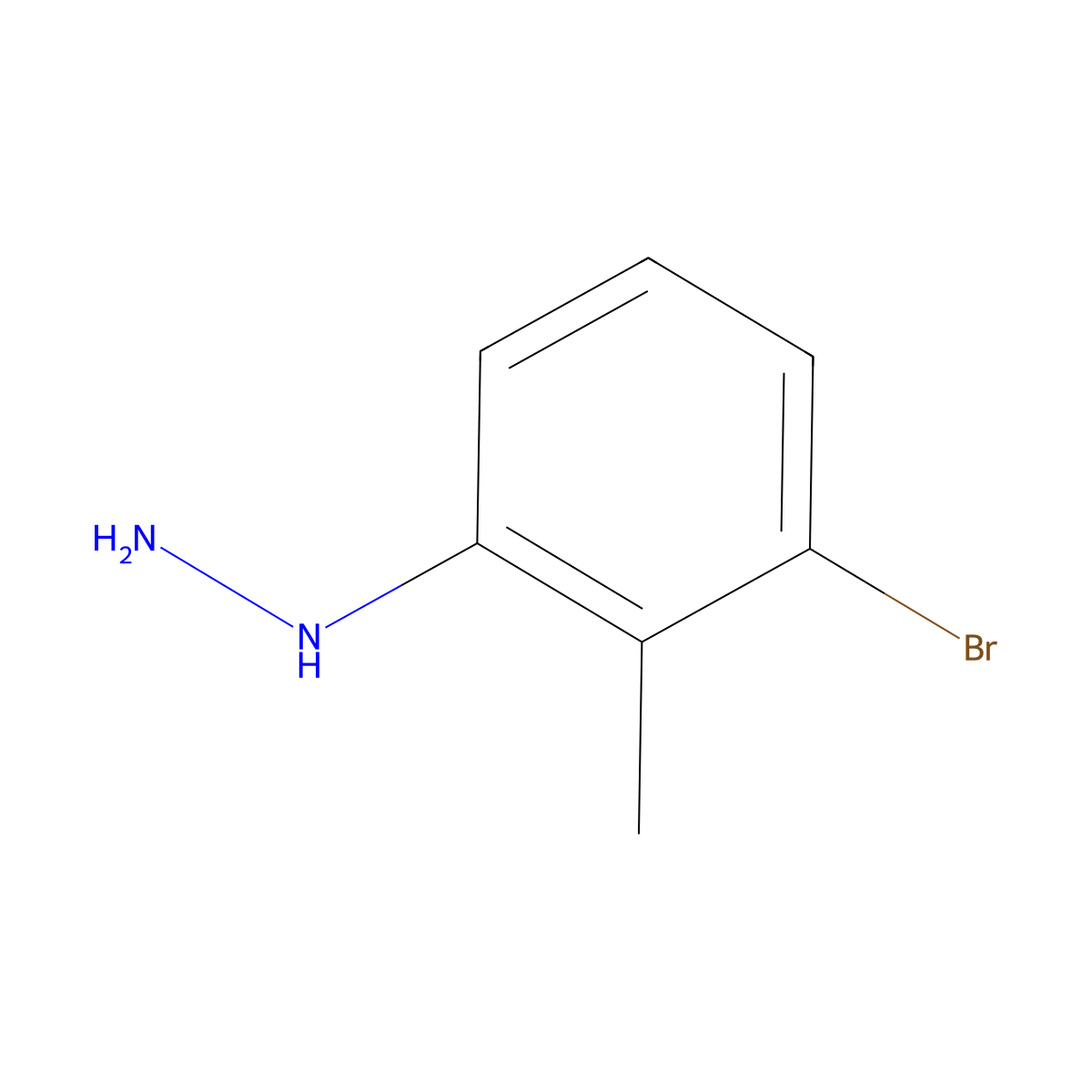(3-Bromo-2-methylphenyl)hydrazine molecular structure, CAS 459817-67-5