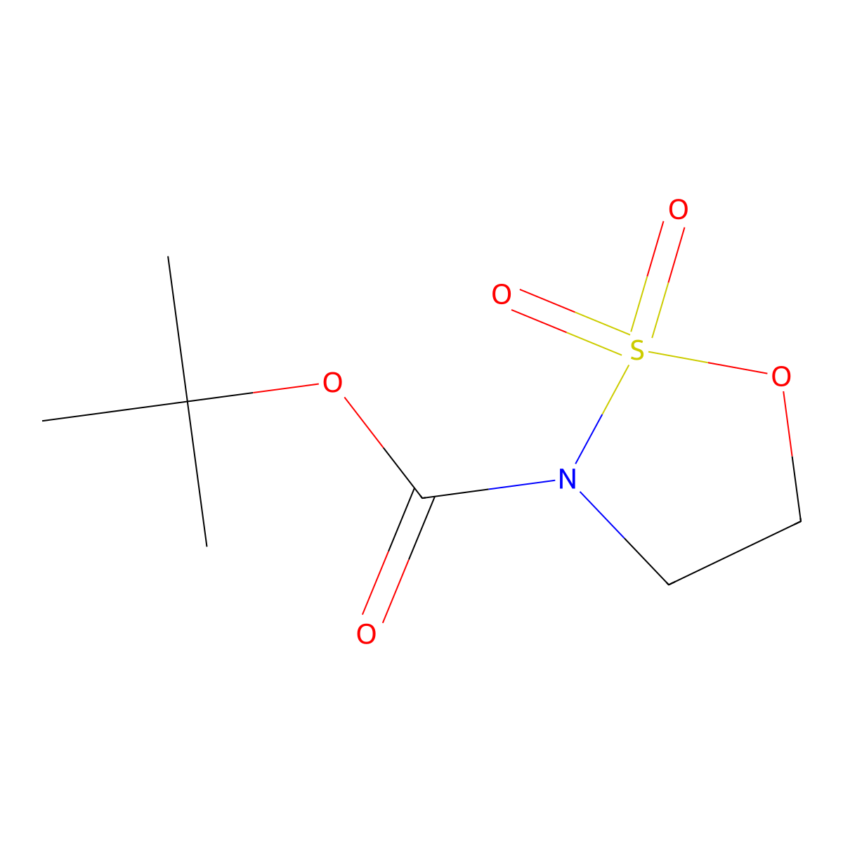 3-Boc-1,2,3-oxathiazolidine 2,2-dioxide molecular structure, CAS 459817-82-4