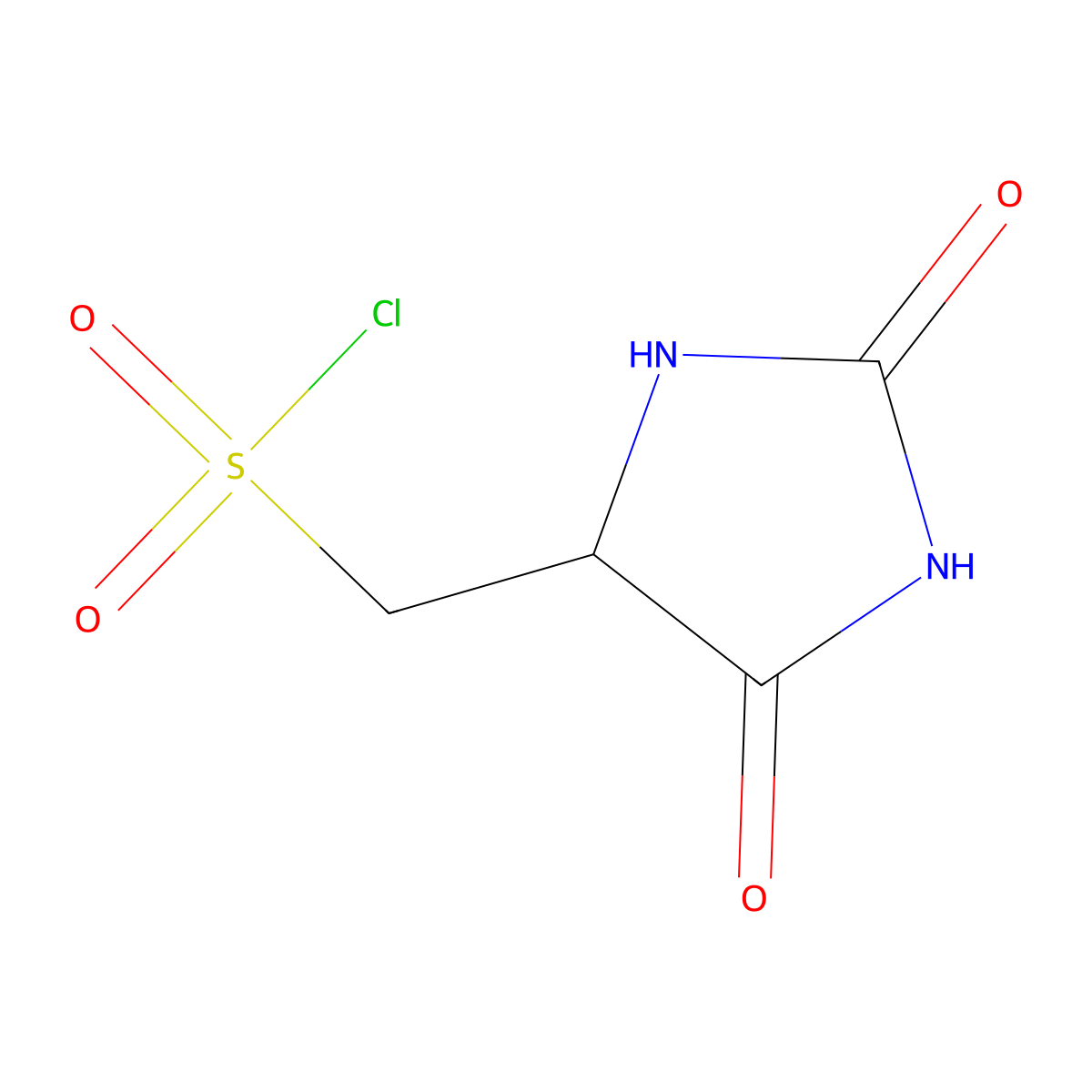 [(4R)-2,5-dioxoimidazolidin-4-yl]methanesulfonyl chloride molecular structure, CAS 459818-67-8