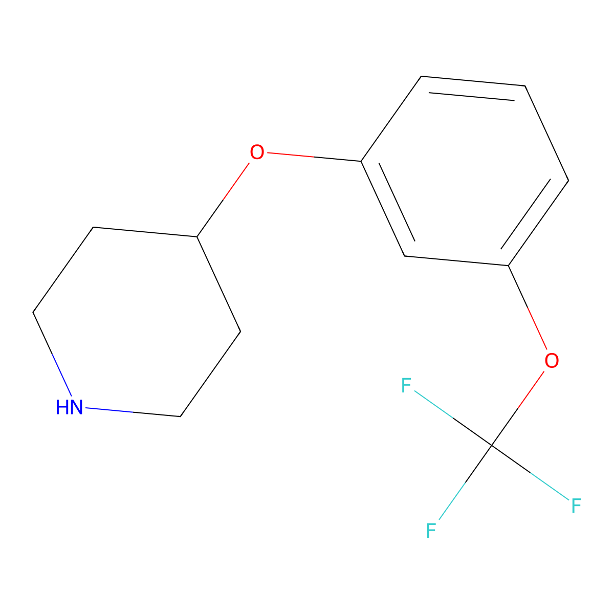 4-[3-(Trifluoromethoxy)phenoxy]piperidine molecular structure, CAS 459819-38-6