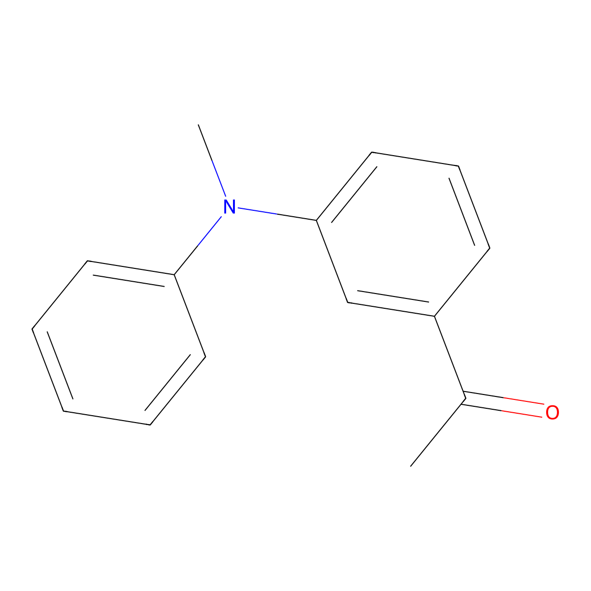 1-{3-[Methyl(phenyl)amino]phenyl}ethan-1-one molecular structure, CAS 459820-78-1