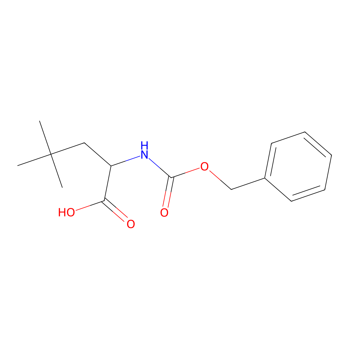 2-{[(Benzyloxy)carbonyl]amino}-4,4-dimethylpentanoic acid molecular structure, CAS 459836-79-4