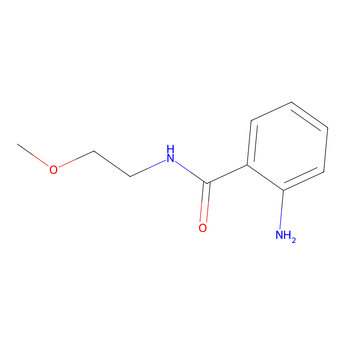 2-Amino-N-(2-methoxyethyl)benzamide molecular structure, CAS 459836-89-6