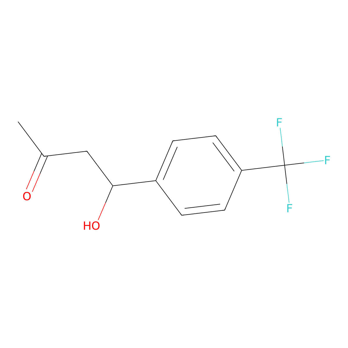 4-Hydroxy-4-[4-(trifluoromethyl)phenyl]butan-2-one molecular structure, CAS 459840-85-8