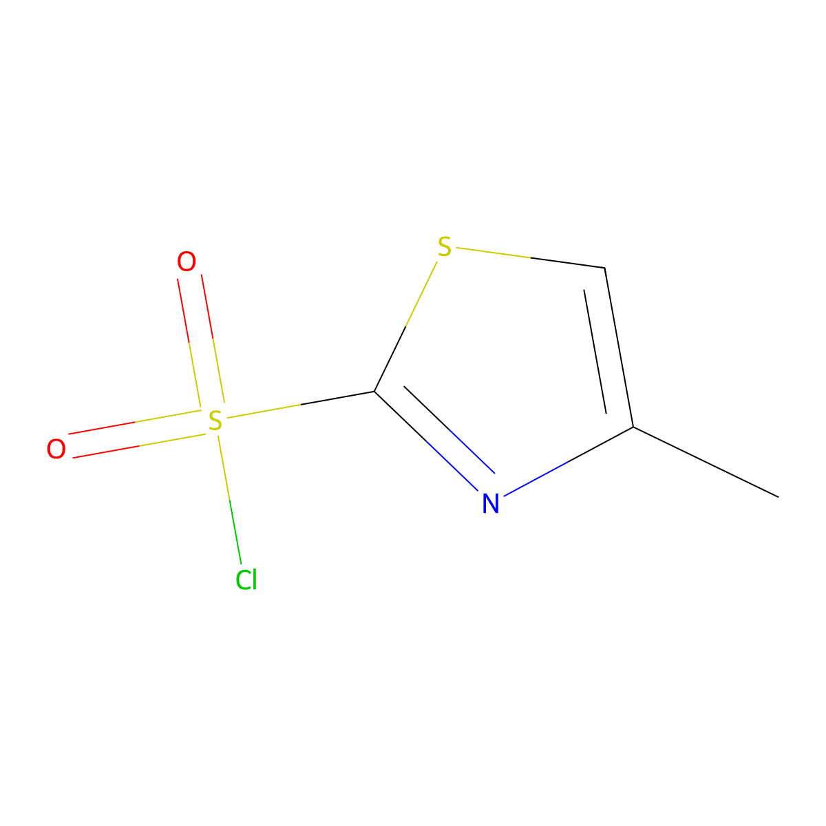 4-methyl-1,3-thiazole-2-sulfonyl Chloride molecular structure, CAS 459843-97-1