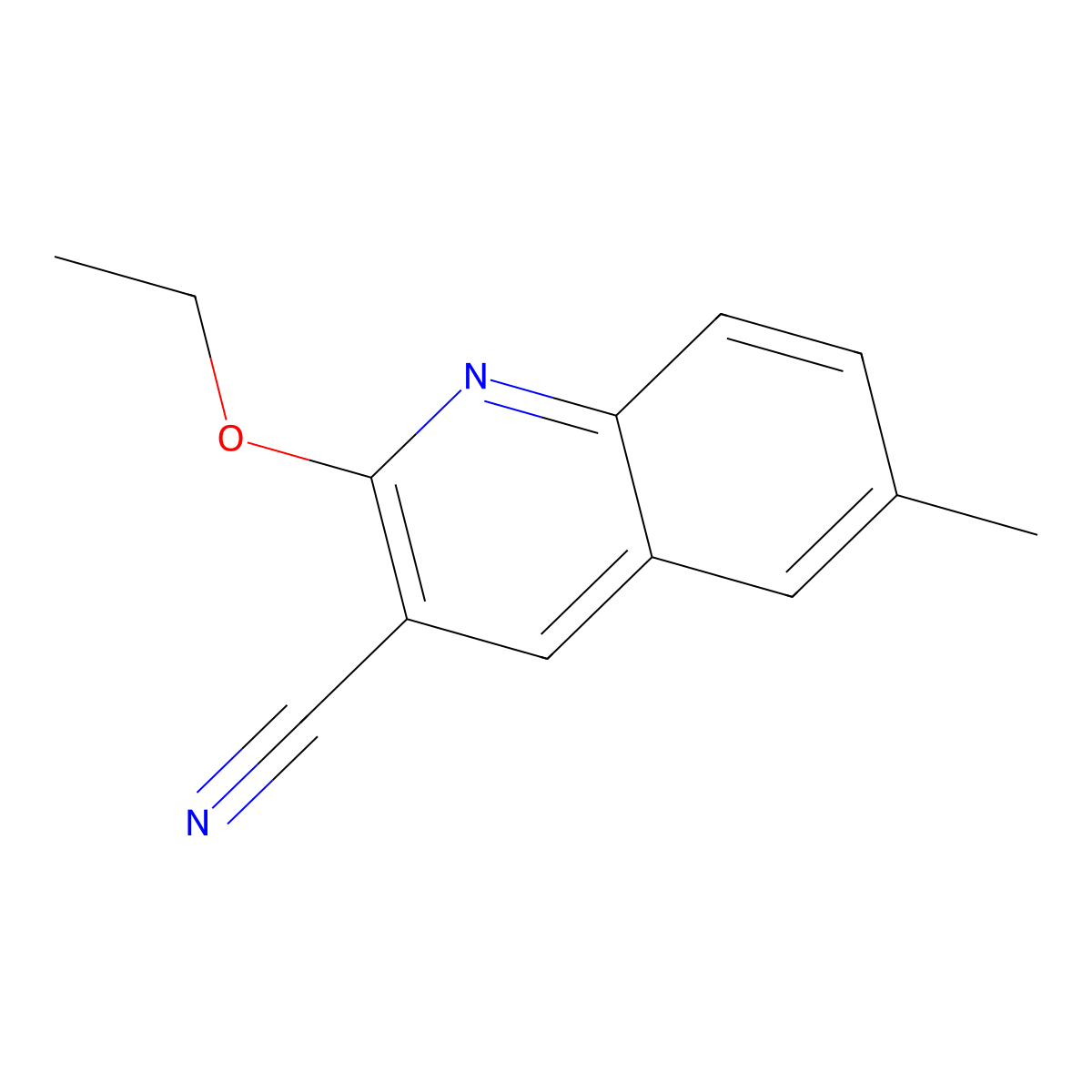 2-Ethoxy-6-methylquinoline-3-carbonitrile molecular structure, CAS 459845-32-0