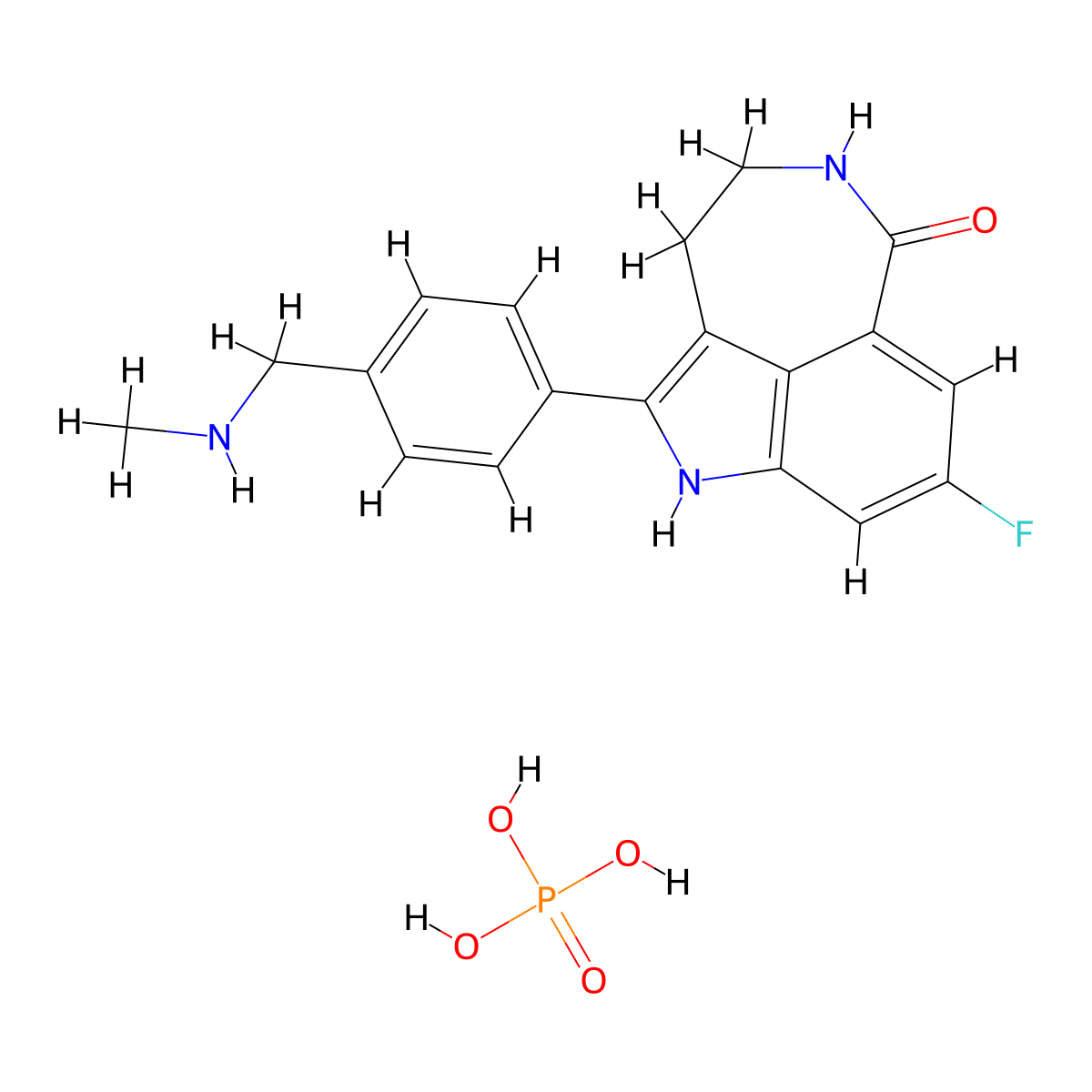 Rucaparib Phosphate molecular structure, CAS 459868-92-9