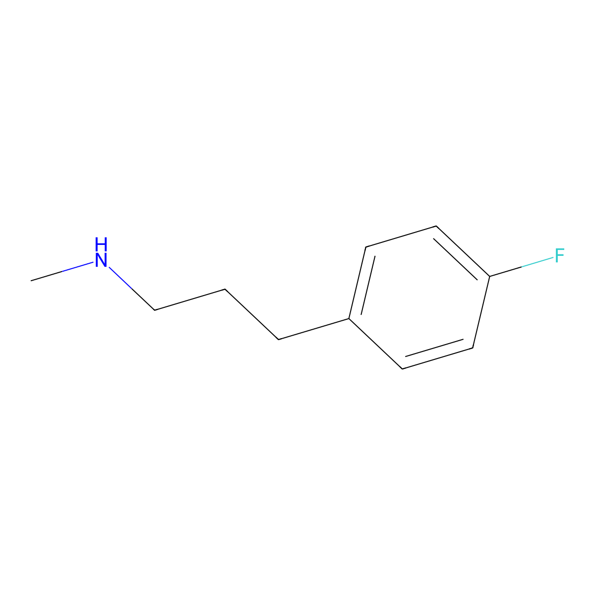 4-Fluoro-N-methyl-benzenepropanamine molecular structure, CAS 459872-39-0