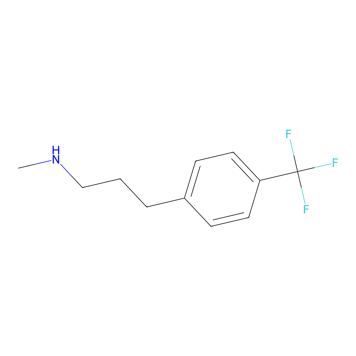 Methyl-[3-(4-trifluoromethyl-phenyl)-propyl]-amine molecular structure, CAS 459872-43-6
