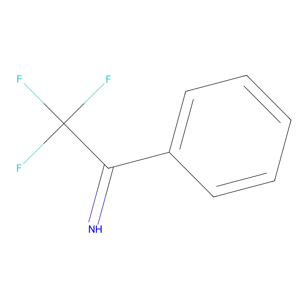 2,2,2-Trifluoro-1-phenylethan-1-imine molecular structure, CAS 45988-04-3
