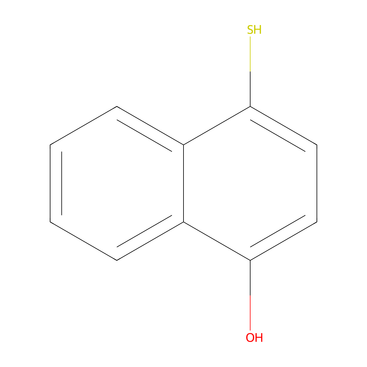 4-Sulfanylnaphthalen-1-ol molecular structure, CAS 45993-54-2