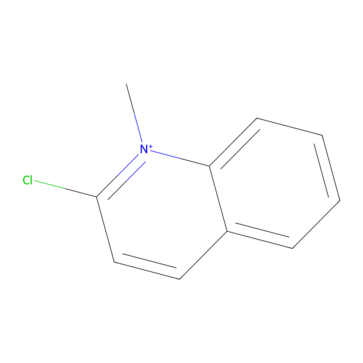 2-Chloro-1-methylquinolin-1-ium molecular structure, CAS 45998-43-4