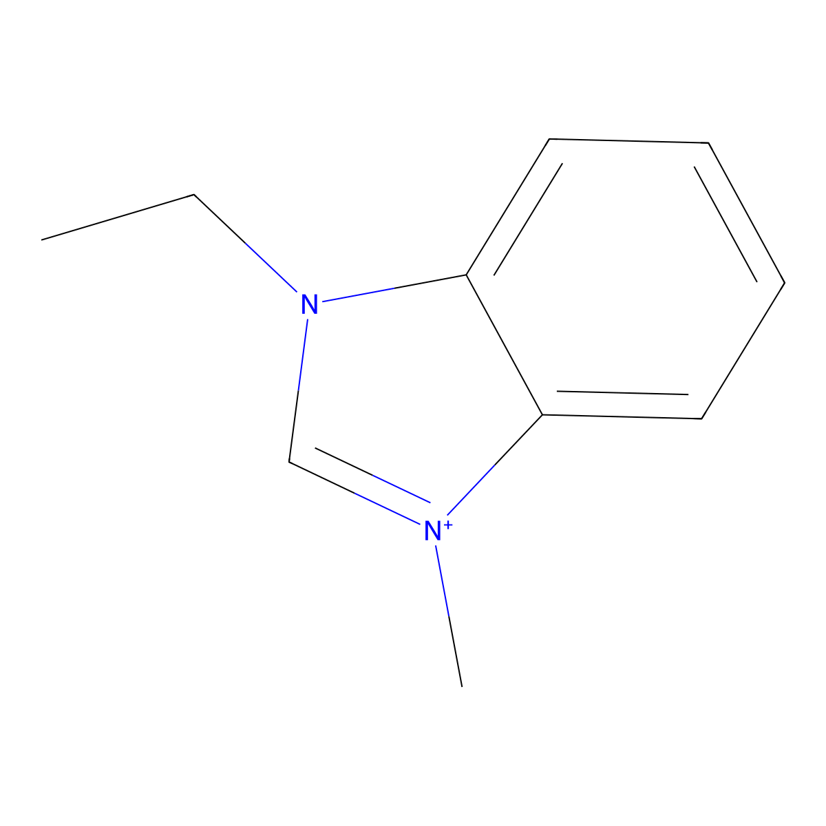 3-ethyl-1-methyl-1H-3,1-benzimidazol-3-ium molecular structure, CAS 45999-15-3