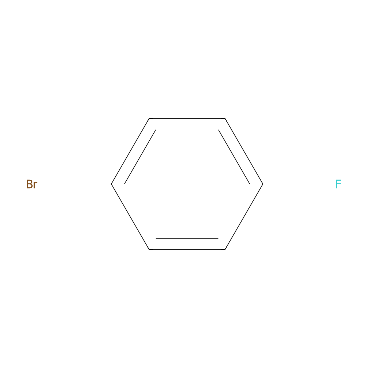 1-Bromo-4-fluorobenzene molecular structure, CAS 460-00-4