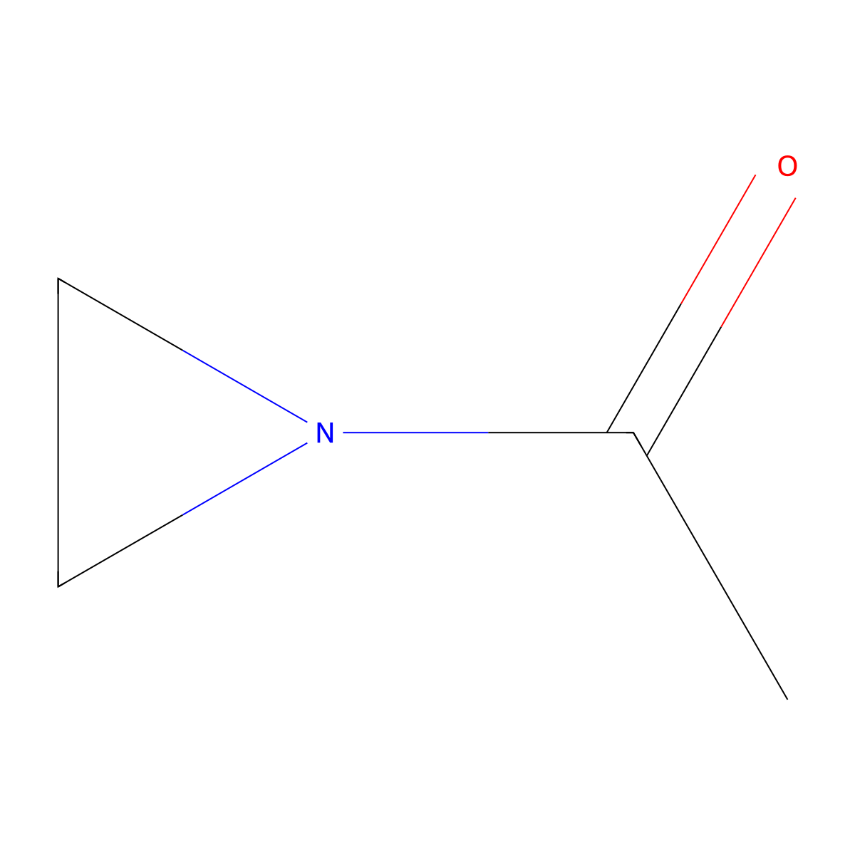 Acetylethylenimine molecular structure, CAS 460-07-1