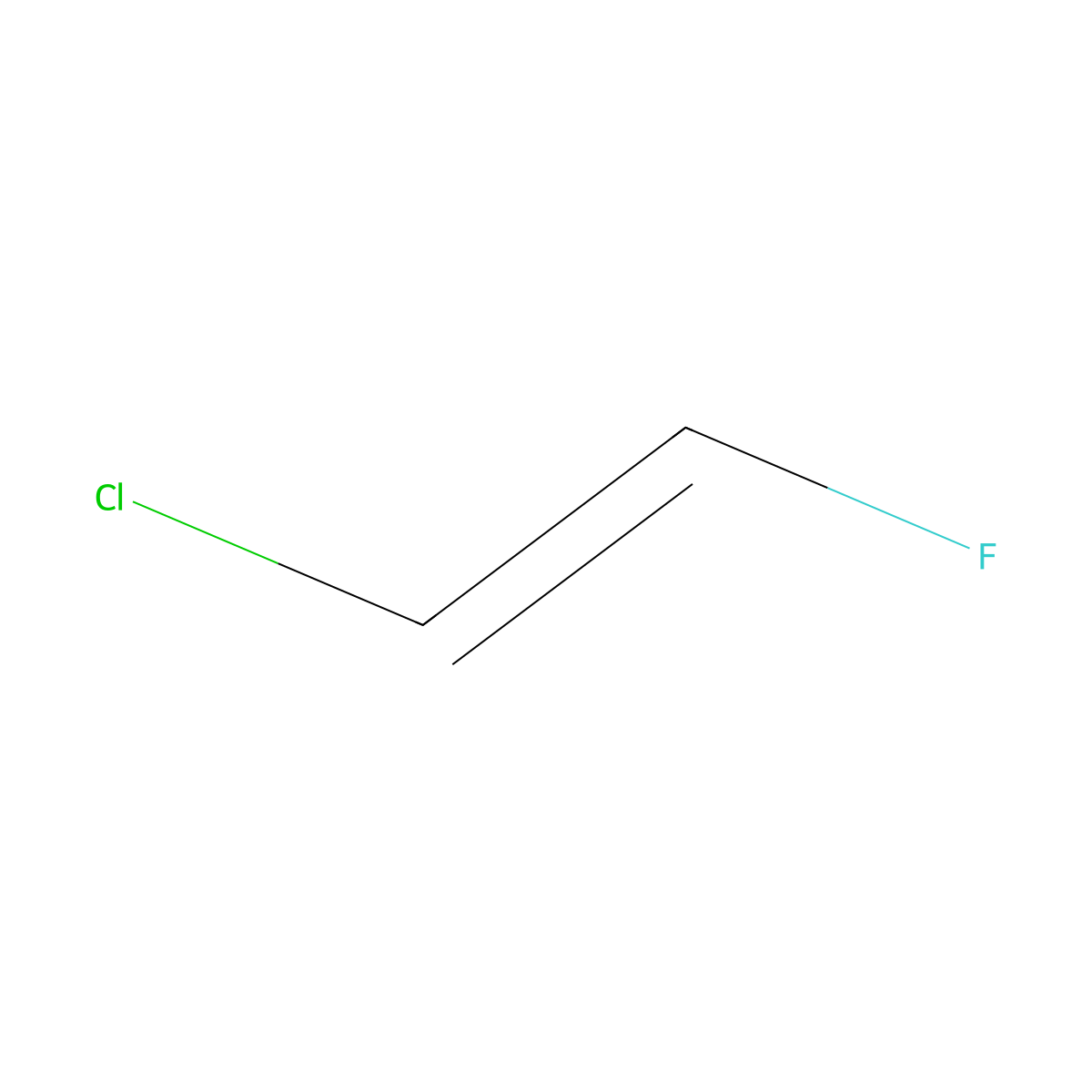 1-Chloro-2-fluoroethene molecular structure, CAS 460-16-2