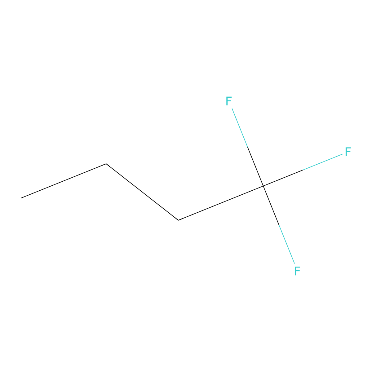 1,1,1-Trifluorobutane molecular structure, CAS 460-34-4