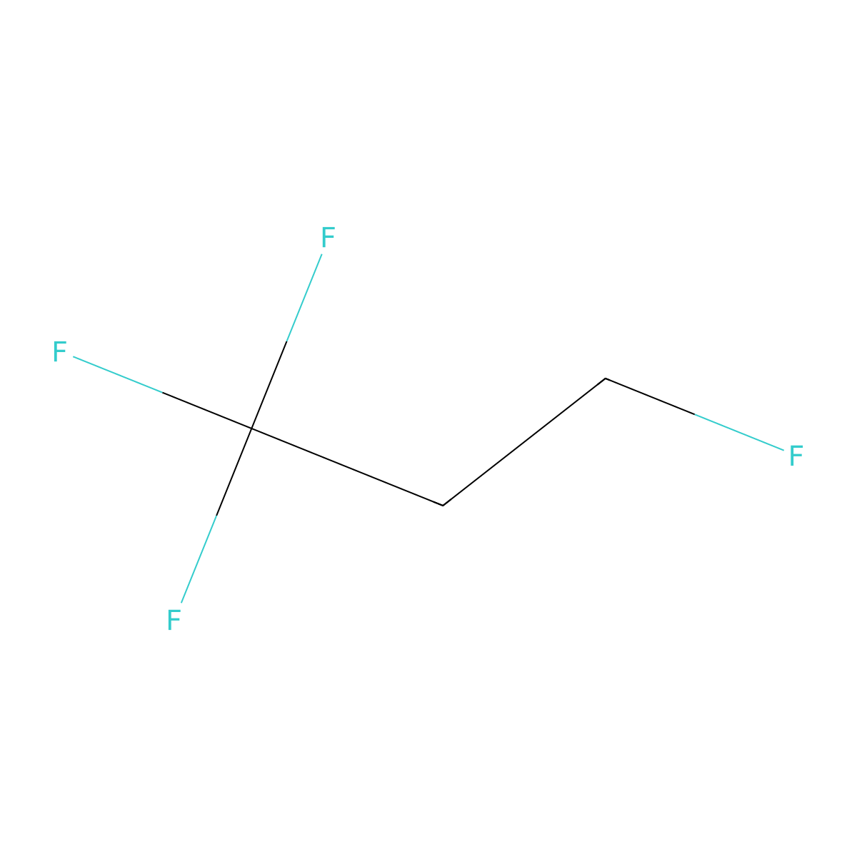 1,1,1,3-Tetrafluoropropane molecular structure, CAS 460-36-6