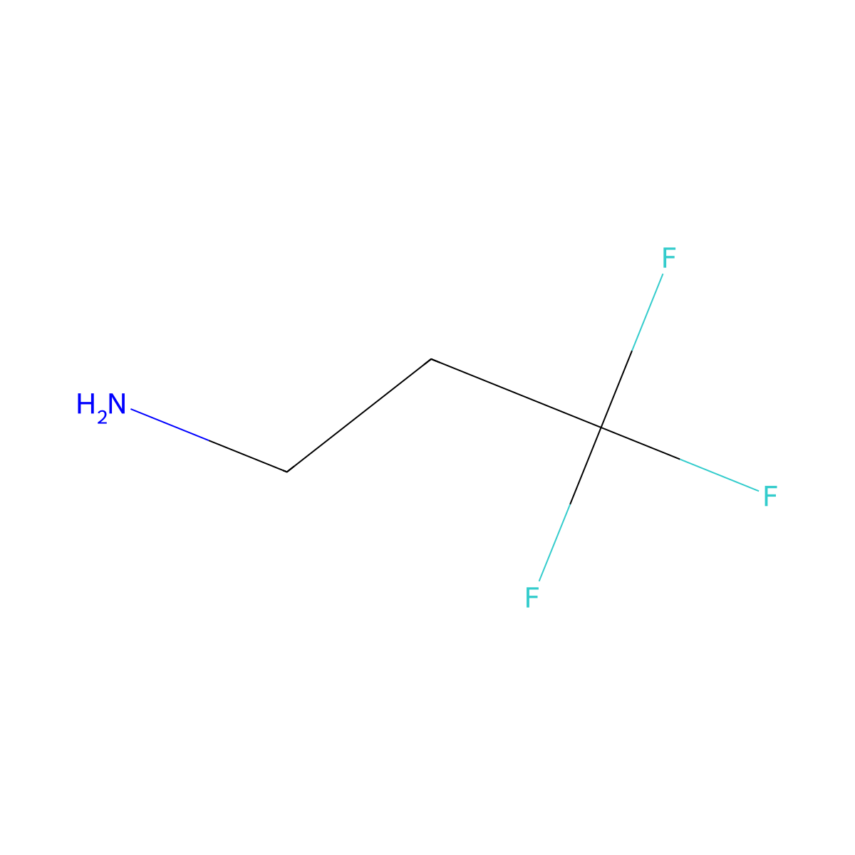 3,3,3-Trifluoropropylamine molecular structure, CAS 460-39-9