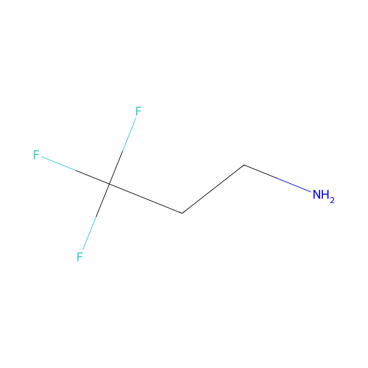 3,3,3-Trifluoropropylamine molecular structure, CAS 460-39-9