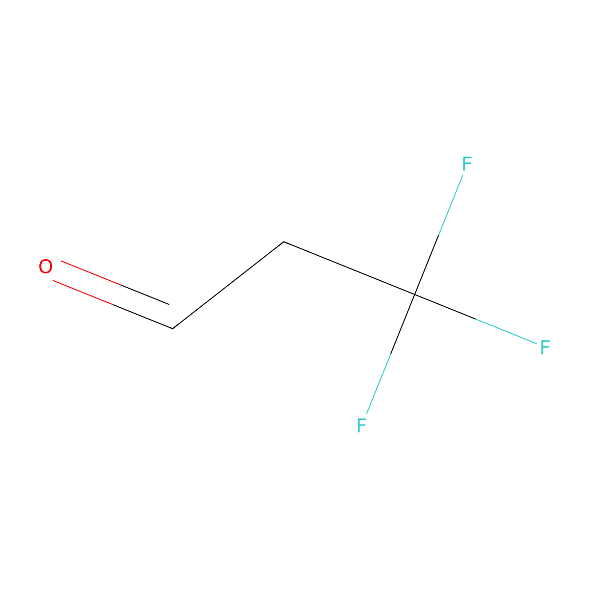 3,3,3-Trifluoropropanal molecular structure, CAS 460-40-2