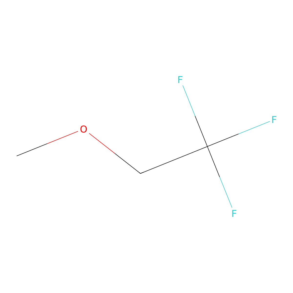 2,2,2-Trifluoroethyl methyl ether molecular structure, CAS 460-43-5
