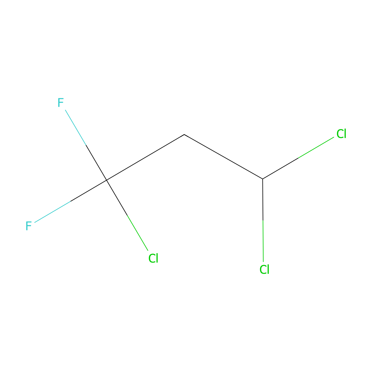 1,3,3-Trichloro-1,1-difluoropropane molecular structure, CAS 460-63-9