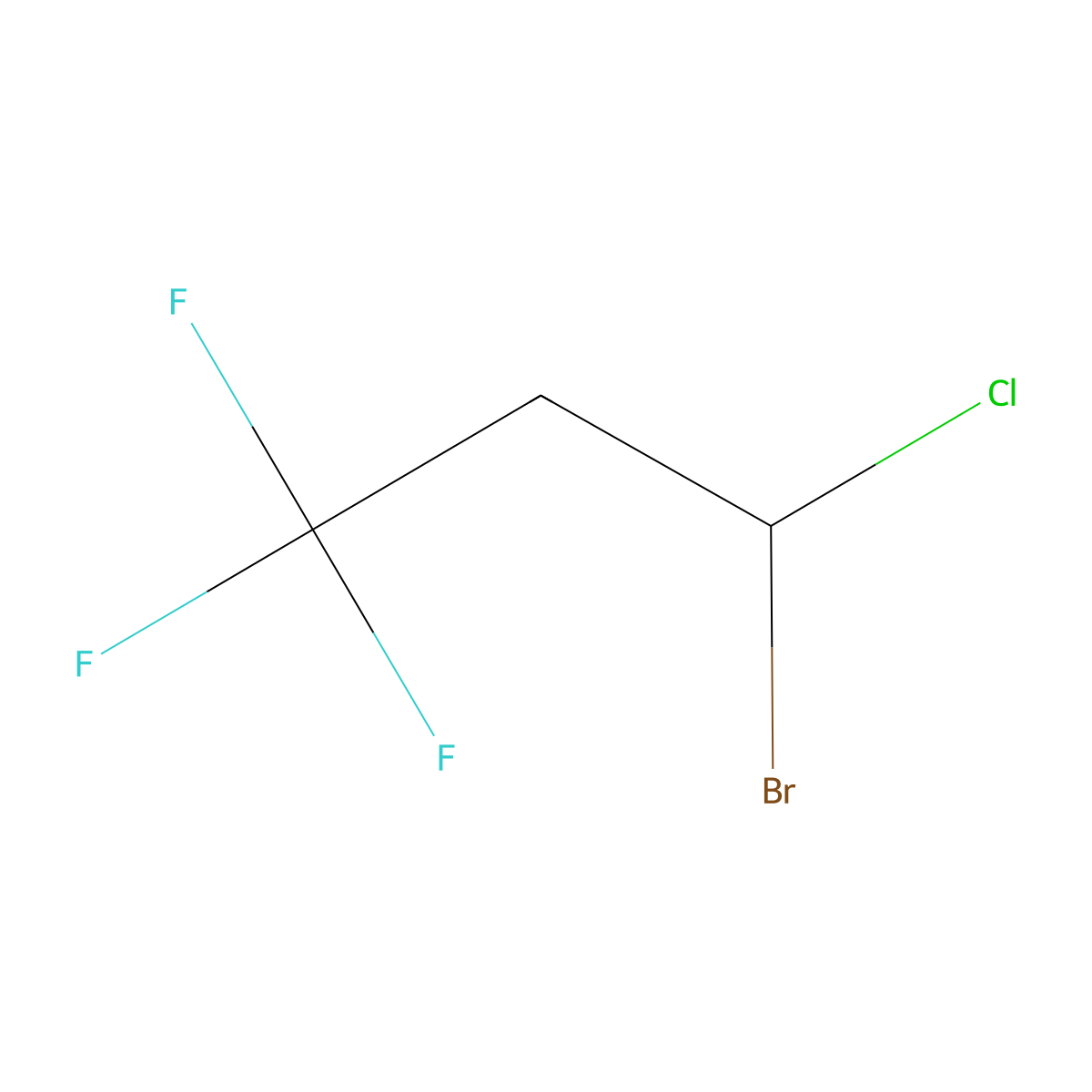 3-Bromo-3-chloro-1,1,1-trifluoropropane molecular structure, CAS 460-66-2
