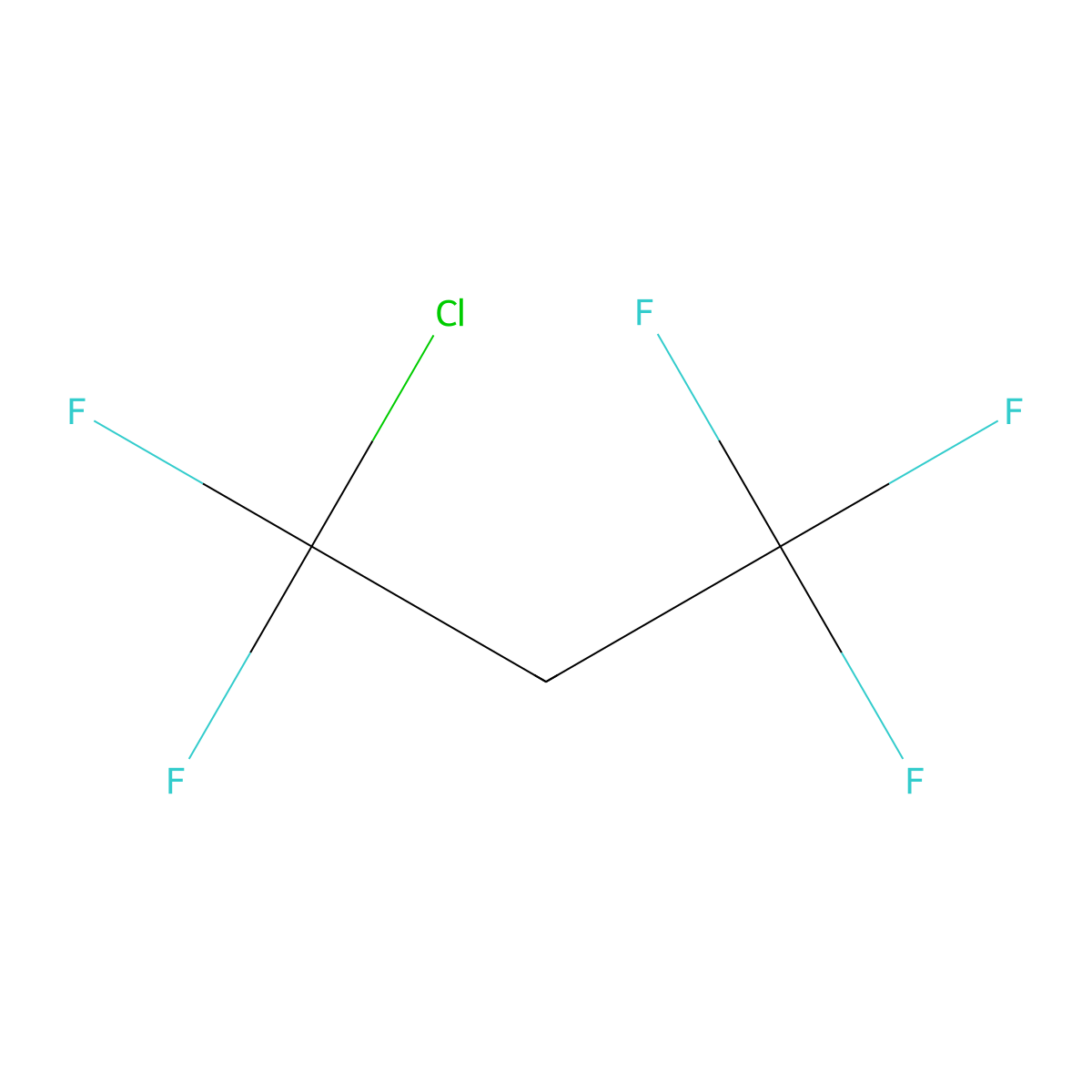 1-Chloro-1,1,3,3,3-pentafluoropropane molecular structure, CAS 460-92-4