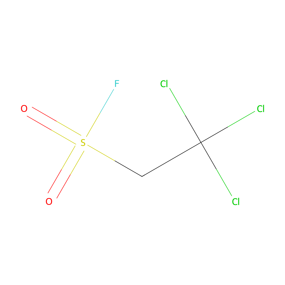 2,2,2-Trichloroethane-1-sulfonyl fluoride molecular structure, CAS 460-93-5