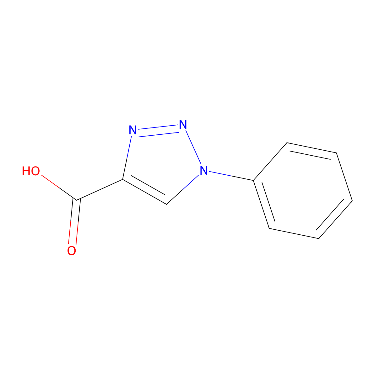 1-Phenyl-1H-1,2,3-triazole-4-carboxylic acid molecular structure, CAS 4600-04-8