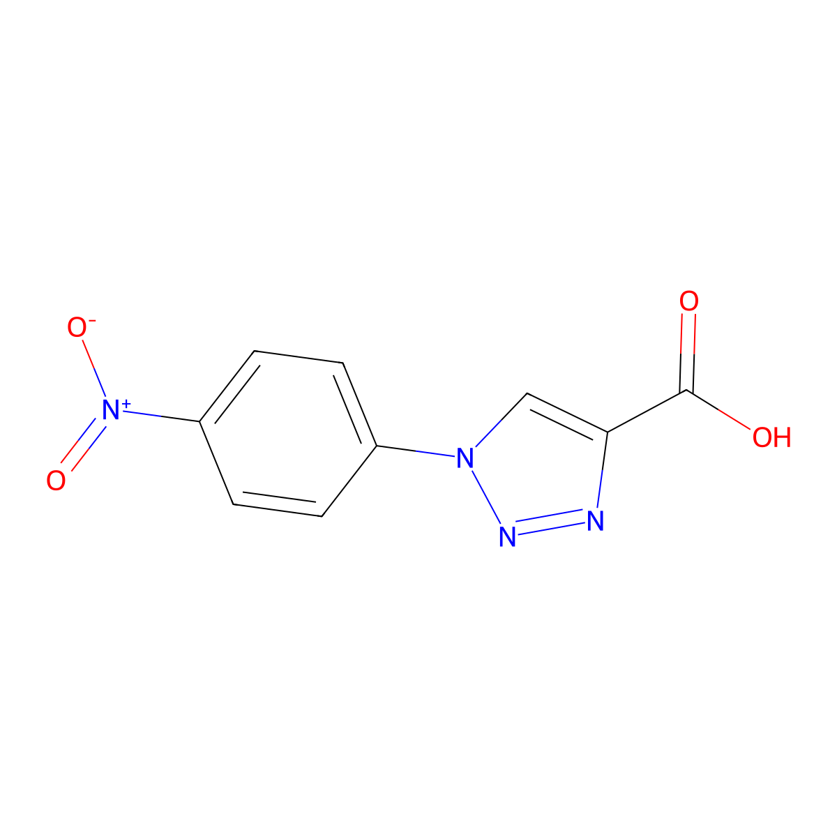 1-(4-Nitrophenyl)-1H-1,2,3-triazole-4-carboxylic acid molecular structure, CAS 4600-06-0