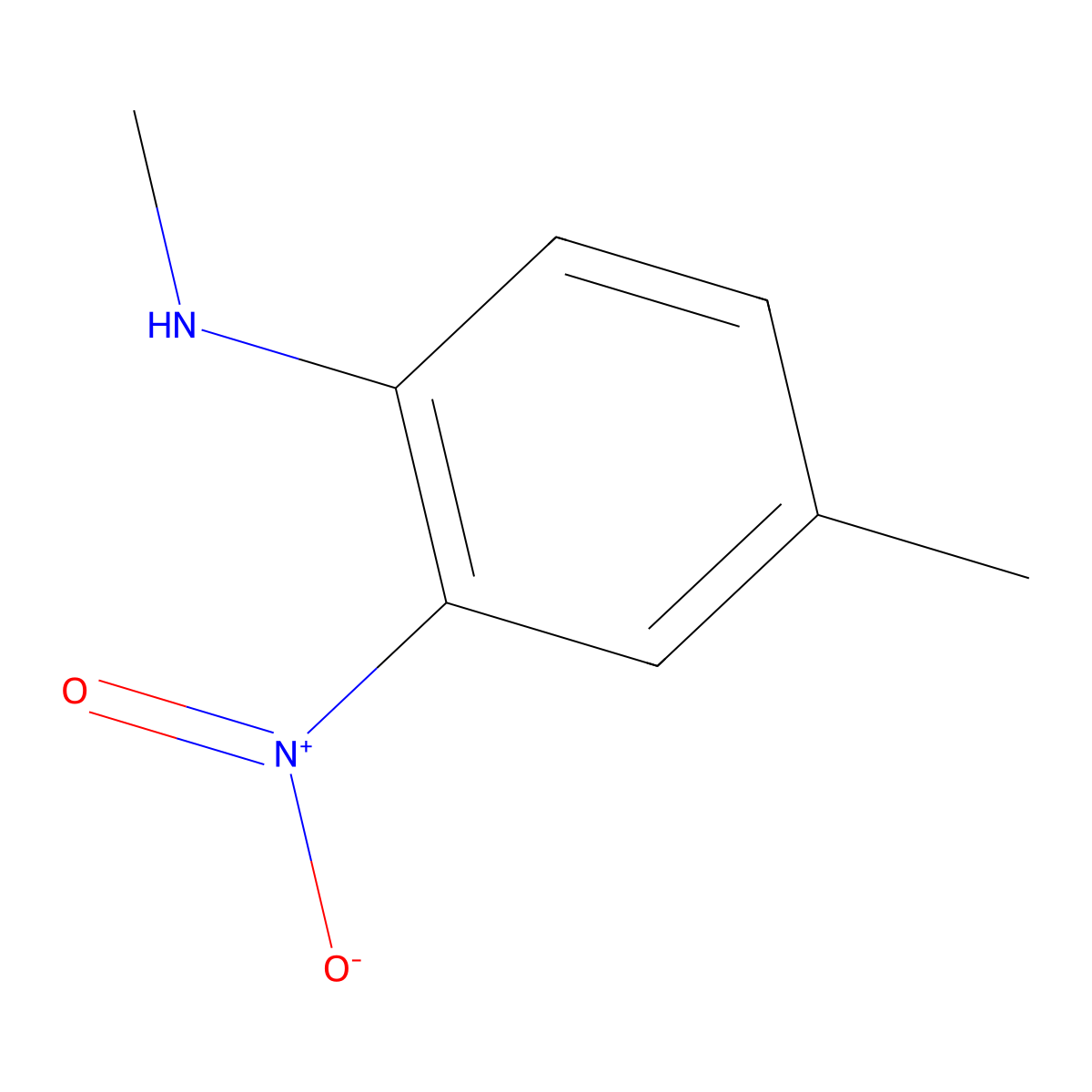 n,4-Dimethyl-2-nitroaniline molecular structure, CAS 4600-08-2