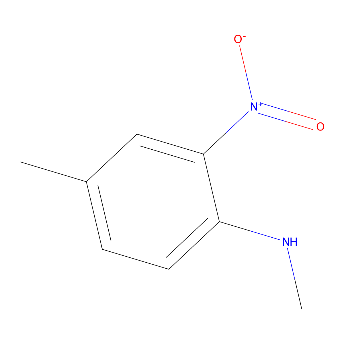 n,4-Dimethyl-2-nitroaniline molecular structure, CAS 4600-08-2