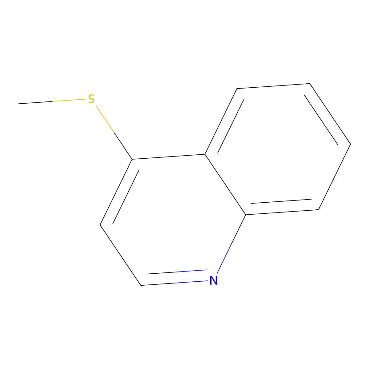 4-Methylsulfanylquinoline molecular structure, CAS 46000-25-3