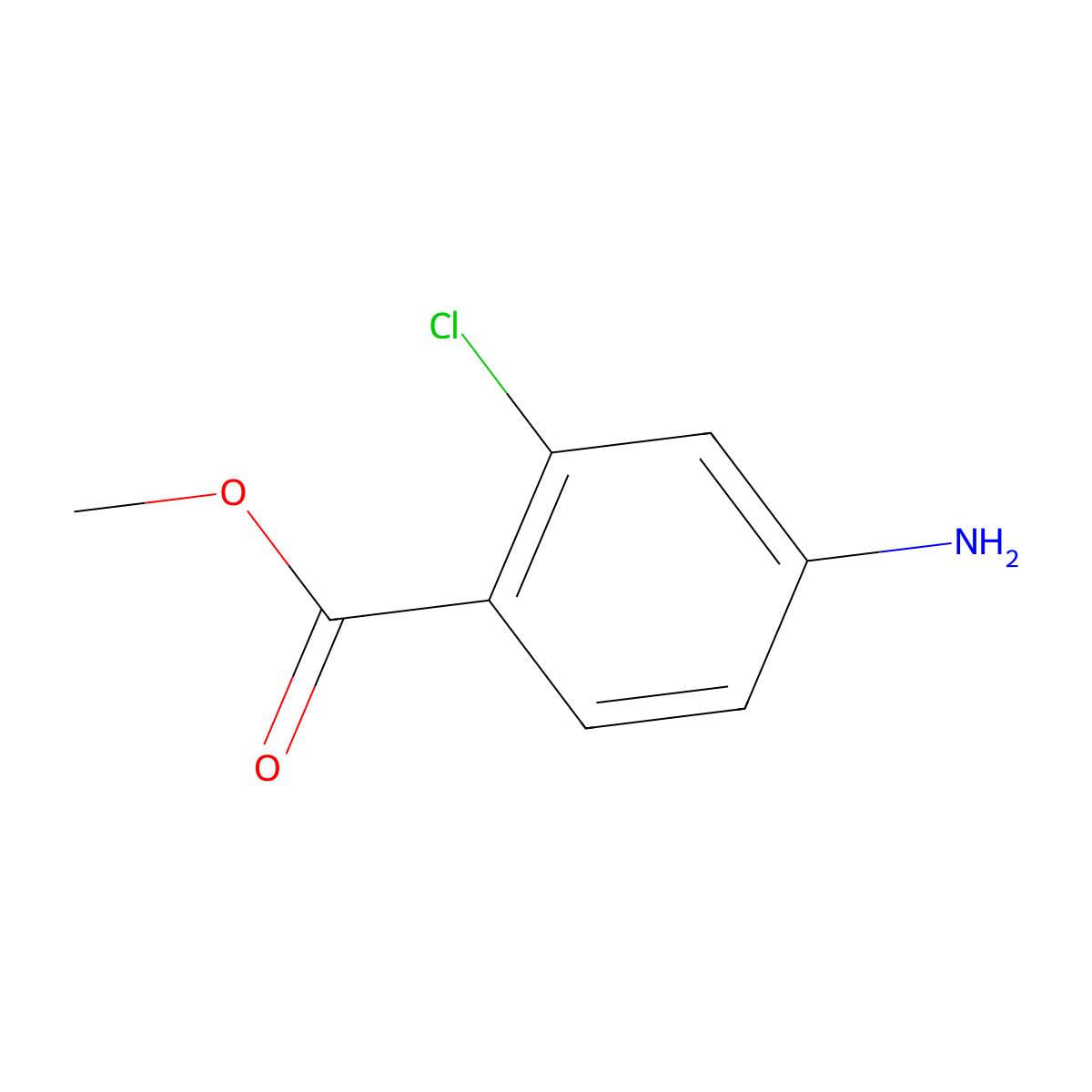 Methyl 4-Amino-2-chlorobenzoate molecular structure, CAS 46004-37-9
