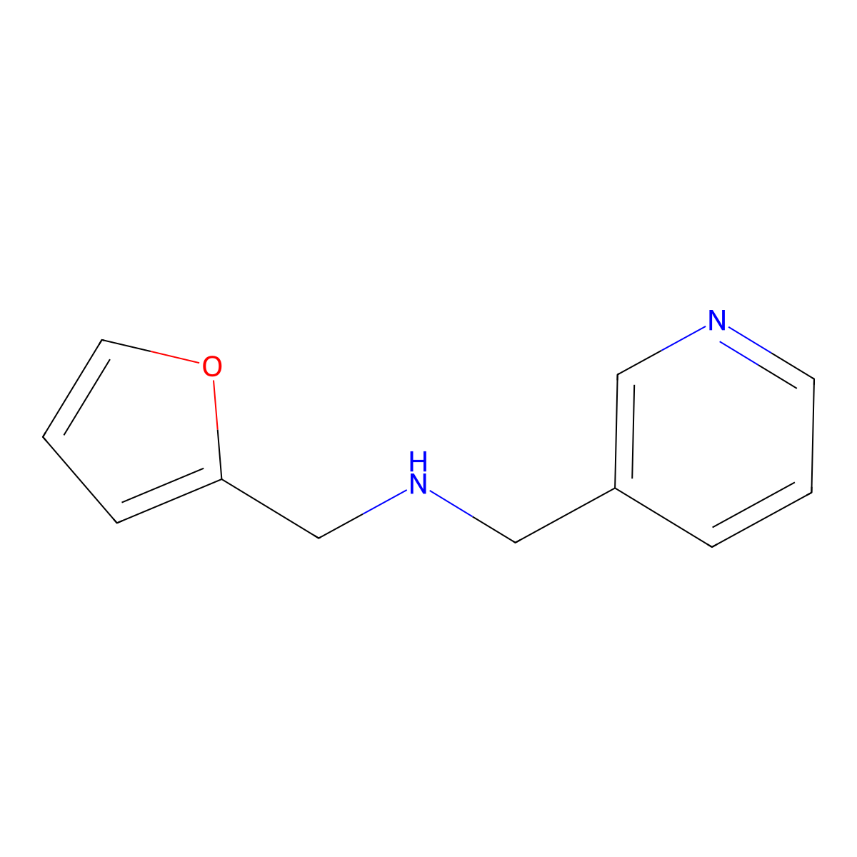 Furan-2-ylmethyl-pyridin-3-ylmethyl-amine molecular structure, CAS 460046-47-3