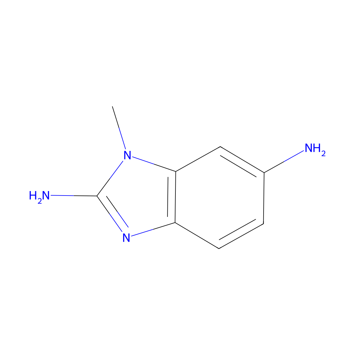 1-Methyl-1H-benzo[d]imidazole-2,6-diamine molecular structure, CAS 46005-72-5