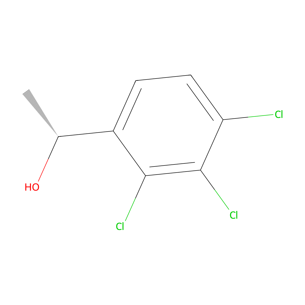 (1R)-1-(2,3,4-trichlorophenyl)ethan-1-ol molecular structure, CAS 460052-36-2