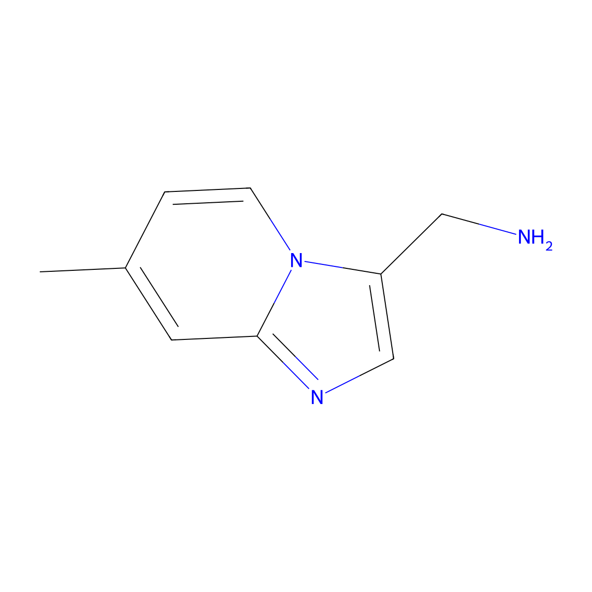 (7-Methylimidazo[1,2-A]pyridin-3-YL)methanamine molecular structure, CAS 46006-52-4