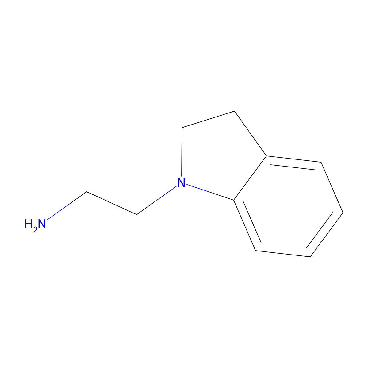 2-(2,3-dihydro-1H-indol-1-yl)ethan-1-amine molecular structure, CAS 46006-95-5